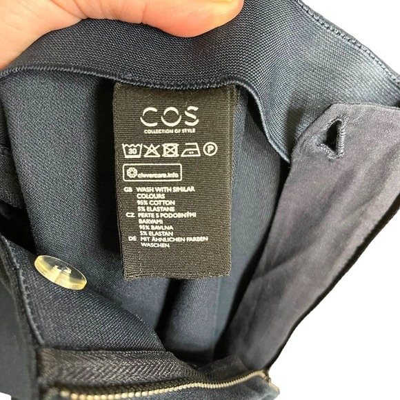 Cos Skinny Legging Women’s Trouser Side Zipper Ankle Zipper Navy Eur 38 US 6 - Picture 6 of 8